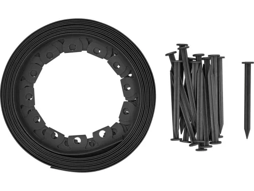Flo kerti gyepszegély fekete 40 mm x 10 m rögzítővel