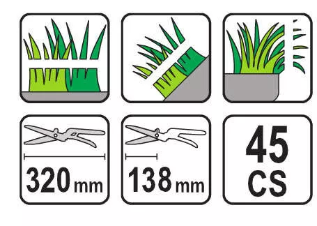Flo fűnyíró olló forgatható 3 pozíció 320 mm