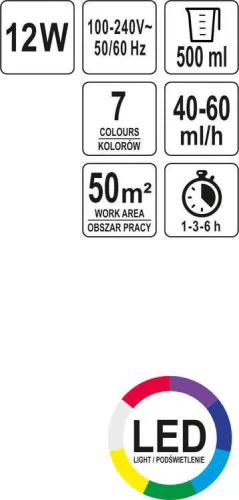 Lund aroma diffúzor 500 ml, sötét fa - távirányítóval