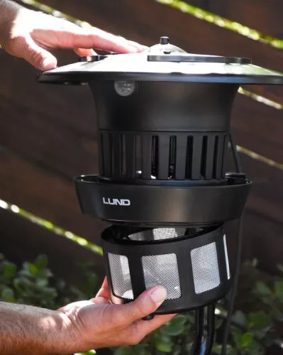 Lund álló elektromos rovarcsapda ventilátorral,UVA 15W,IPX4