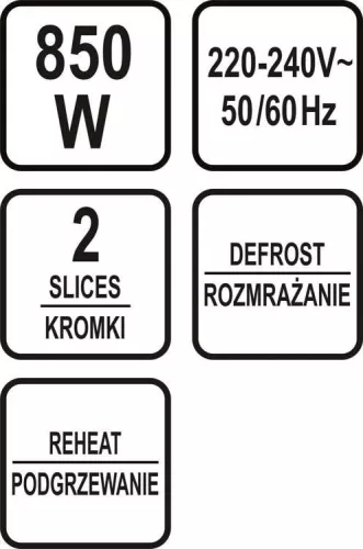 Lund kenyérpirító - 850W