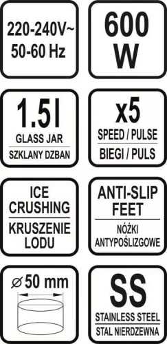 Lund smoothie készítő - 600W