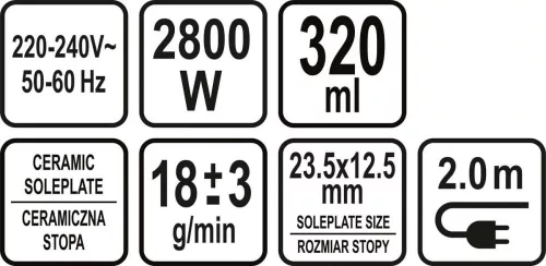 Lund vasaló 320ml-es tartállyal - 2800 W