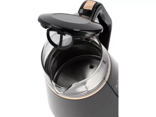 Lund elektromos vízforraló 1 l hőmérséklet szabályozóval fekete