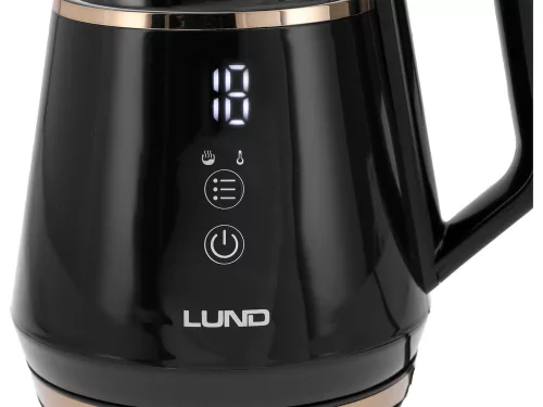Lund elektromos vízforraló 1 l hőmérséklet szabályozóval fekete