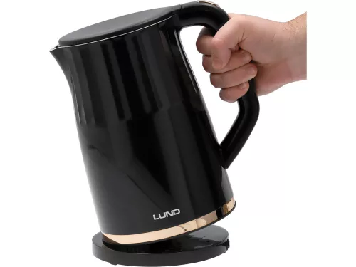Lund elektromos vízforraló 1,7 l digitális vezérlőpanellel fekete