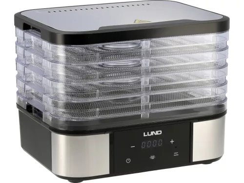 Lund élelmiszer szárító 5 tálcával S/S, 380 W