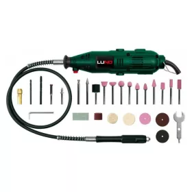 Lund csiszológép univerzális flexibilis szárral, tartozékokkal