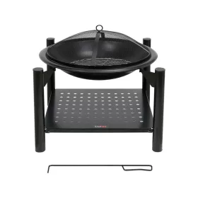 Lund acél tűztál piszkavassal 54x54x55 cm