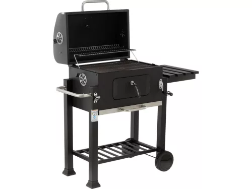Lund szén grillsütő deluxe, öntöttvas rács 54x37 cm