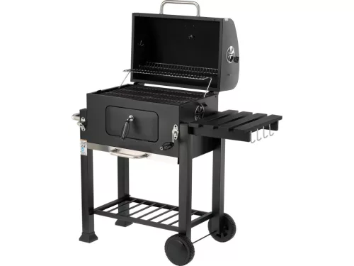 Lund szén grillsütő deluxe, öntöttvas rács 54x37 cm