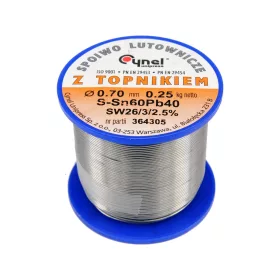 Ólmozott forrasztóanyag sn60pb40 0.7 mm 250 g