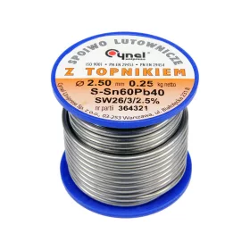 Ólmozott forrasztóanyag sn60pb40 2.5 mm 250 g