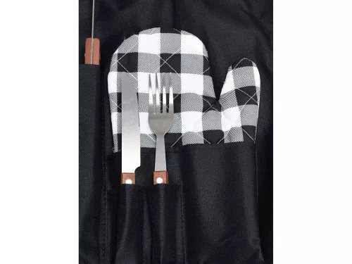 grill kötény eszközökkel, 8 részes