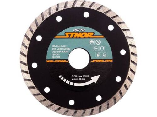 Sthor gyémánt vágókorong, turbo 125x7x2,1x22,2x1,2 mm