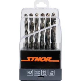 Sthor fémfúró készlet 19 részes 1,0-10,0 mm HSS