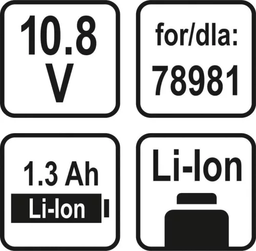Sthor extra akku 78981 termékhez 10,8V 1300mAh