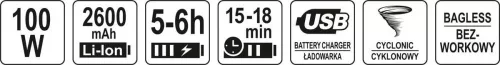 Sthor autós porszívó tartozékokkal akkumulátoros 100 W
