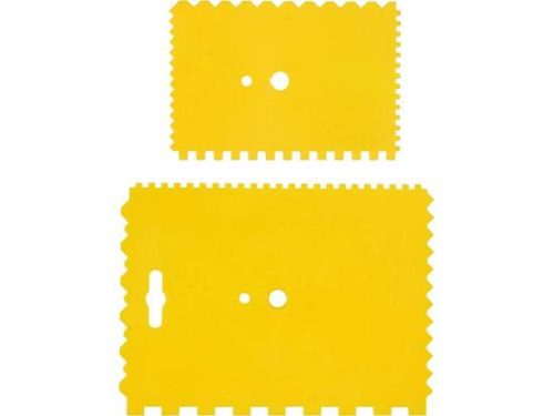 Vorel spatula készlet, fogazott, 2 db, 132x178 mm, 133x91 mm
