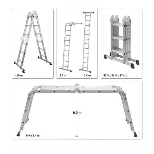 Vorel létra összecsukható multifunkciós 3,4 m