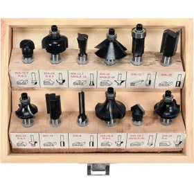 Vorel felsőmaró készlet 12 részes fához