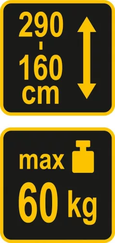 Vorel támasztó rúd teleszkópos 1600-2900 mm