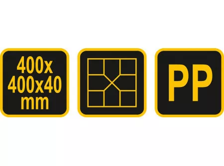 Vorel térkősablon kereszt 400x400 mm