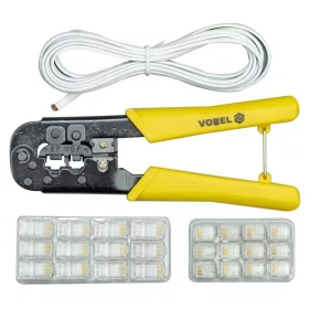 Vorel krimpelő fogó kábellel és csatlakozóval