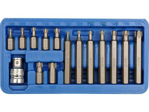 Vorel bitfej készlet Torx T20-55 15 részes