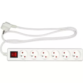 Vorel hosszabbító elosztó hatos, földelt, kapcsolóval 1,5 m