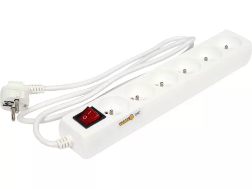 Vorel hosszabbító elosztó hatos, földelt, kapcsolóval 1,5 m