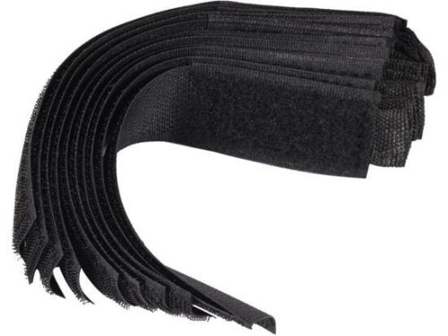 Vorel tépőzár szalag fekete 150 mm 10 db
