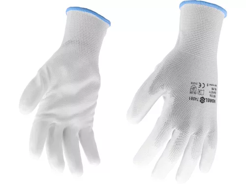 Vorel munkakesztyű PU bevonattal fehér 9-es