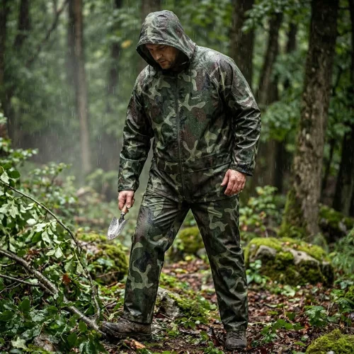 Vorel esőkabát nadrággal kapucnis XXL terepmintás
