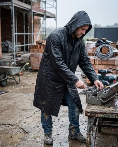 Vorel esőkabát hosszított kapucnis XXL fekete
