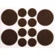 Vorel öntapadós csúszásgátló alátét készlet barna filc 20/38 mm 12 részes