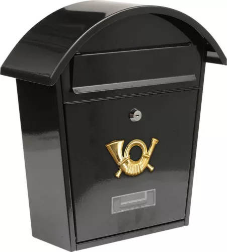 Vorel postaláda ívelt fekete 380x320x105 mm