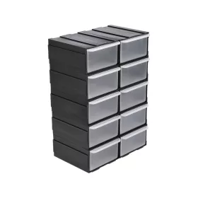 Vorel alkatrészrendszerező szekrény 10 fiók, 225x155x100 mm