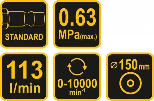 Vorel pneumatikus csiszológép 150 mm