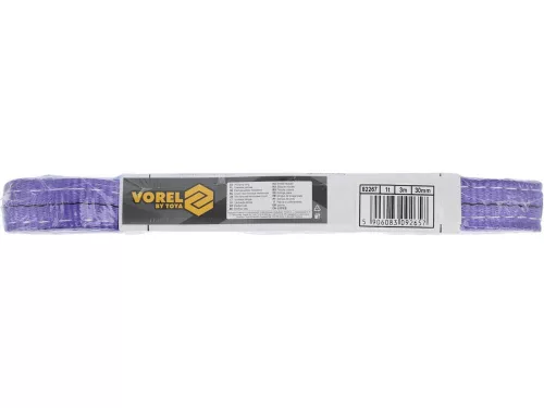 Vorel emelőheveder 1 T, 3 m, 30 mm