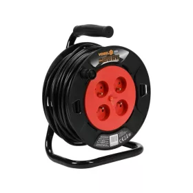 Vorel hosszabbító kábeldobos földelt 4 dugaly 25 m