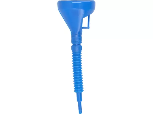 Vorel üzemanyag tölcsér, szűrővel, rugalmas csővel kék