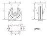 Vorel ipari kerék fix 75 mm 40 kg fekete