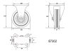 Vorel ipari kerék fix 100 mm 60 kg fekete