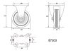 Vorel ipari kerék fix 125 mm 100 kg fekete