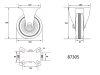 Vorel ipari kerék fix 160 mm 130 kg fekete