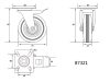 Vorel ipari kerék forgó, fékkel 75 mm 40 kg fekete