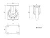 Vorel ipari kerék fix 100 mm 45 kg szürke