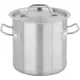 Yato Gastro magas fazék fedővel 20x20cm 6l inox