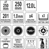 Yato Gastro magas fazék fedővel 25x25cm 12l inox
